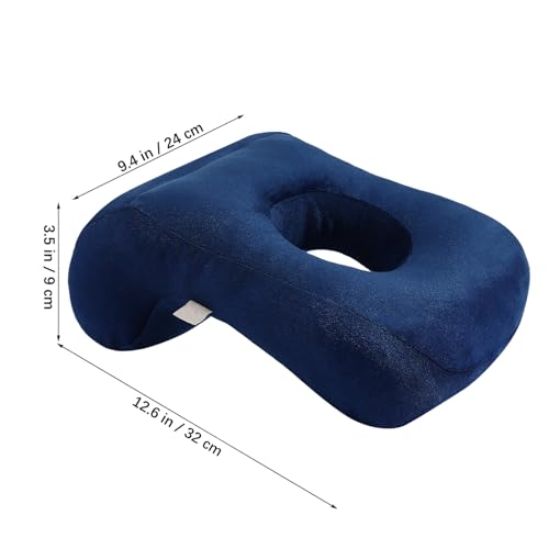 Almohada ergonómica azul 32x24 cm con diseño L miniatura 6