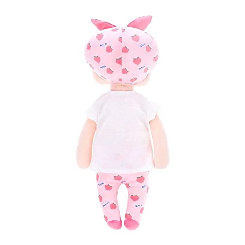 Boneca Angela Fruta Pêssego 33cm, Metoo, Rosa
