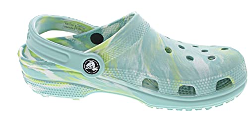 Image of Crocs Unisex Adult Classic Marbled Clog PuW /Mlt M7W9 Pure Water /Multi (206867-4SU)