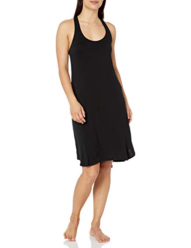 Amazon Brand - Mae Women's Sleepwear Long Racerback Nightgown, Black, Large