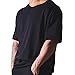 Magiftbox Workout Shirts Short Sleeve Oversized Hipster Gym Shirts Hip-hop T-Shirts for Men T44_Black_US-M