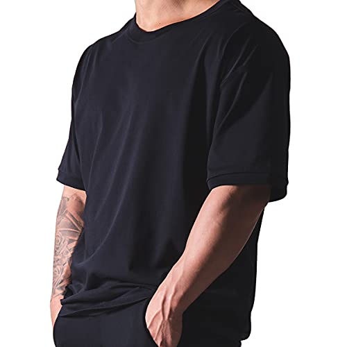 Workout Shirts Short Sleeve Oversized Hipster Loose Gym Shirts Basketball Hip-hop Street Style T-Shirts for Men T444