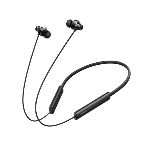 Image of [Original] Budss for Real me Buds Wireless 3 Neo in Ear Bluetooth Neckband with 13.4 Mm Dynamic Bass Boost Driver,Upto 32 Hours Playback,Fast Charge,Ai Enc,45Ms Low Latency,Ip55 Water Resistant(Black)