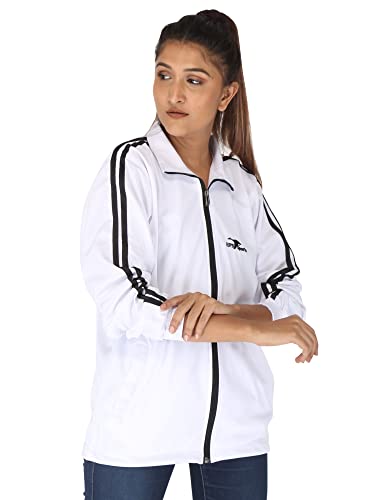 Image of HPS SPORTS Track Tops for Women's or Girl's Polyester Regular Fit Solid Track Jacket with Zippers and Pocket Stylish, Trending and Gym wear Specially Designed for Athletic Body