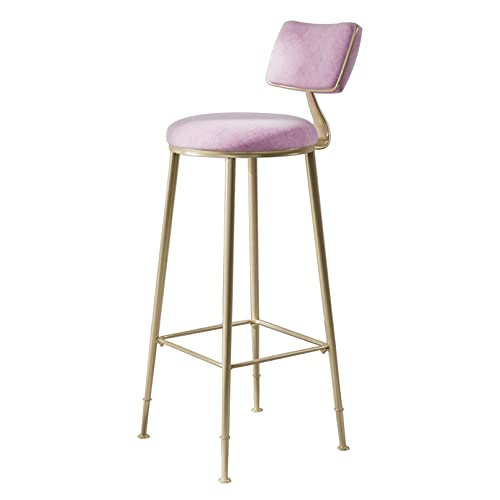 Taburete de bar para encimera de cocina, taburete de bar con respaldo y reposapiés, silla de bar simple en sala de estar, sala de fiesta, cafetería