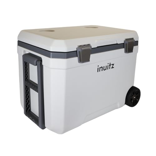 Inuitz Nevera con Ruedas 45L – Nevera Portatil Ideal para Camping y Aventuras al Aire Libre, Mantén Tus Alimentos Frescos por Horas, Ideal Nevera Pesca