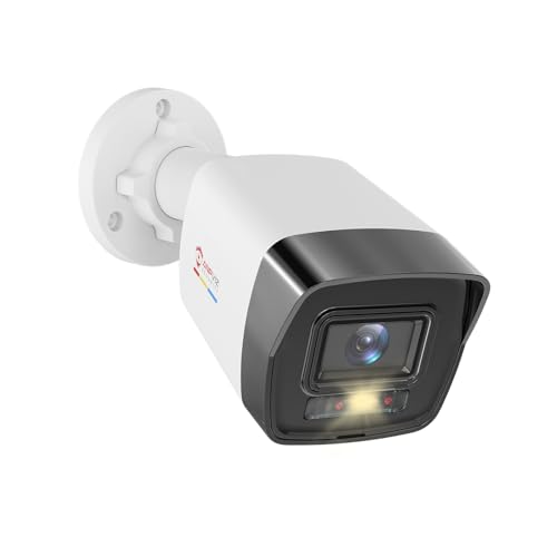 Anpviz 5MP PoE IP Camera Outdoor, Smart Dual Light Color Night Vision, Human & Vehicle Detection, Wired Bullet Security Camera with Audio, 114° Wide Angle, 120dB WDR, IP67 Waterproof(H Series)