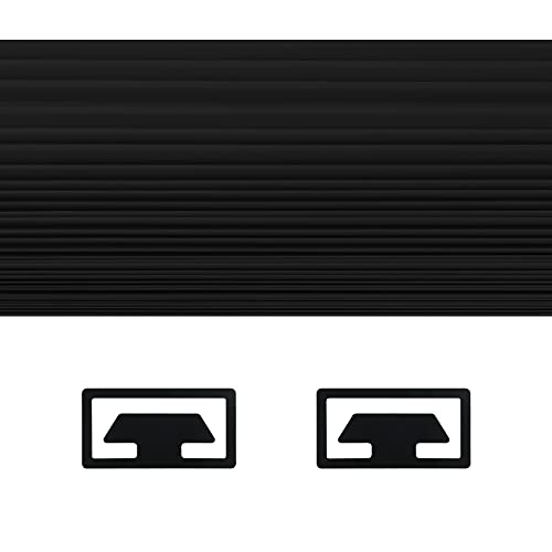 Lumi Home Furnishings Cordless (Ez-Clip) Temporary Pleated Shades (6 Pcs.) Blackout Paper In Black (36"X72", Black) #TOP3