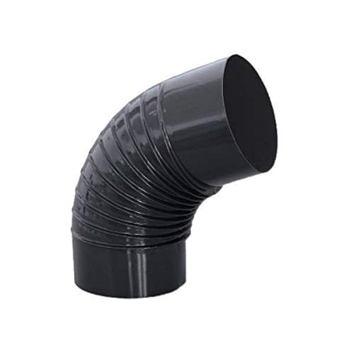 S & M 485121 Coude 90 ° en Couleur Noir vitrifié 900 °c-ø 150 mm-para canalisations de poêles et cheminées
