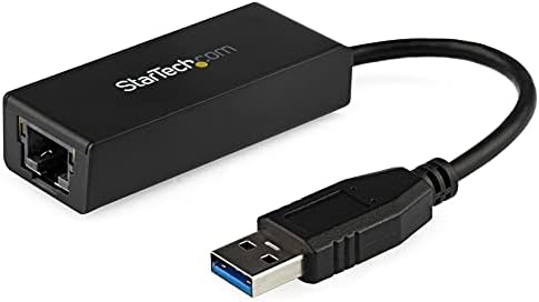 StarTech.com USB 3.0 to Gigabit Ethernet Adapter for Windows and Mac - 10/100/1000 NIC Network Converter - USB to RJ45 Gb Network Adapter for Laptop and Desktop Computers - USB Bus Powered (USB31000S)
