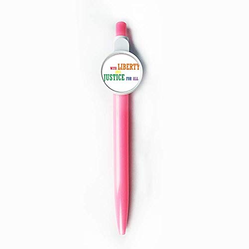 Stylo arc-en-ciel LGBT Liberty and Justice pour notes de bureau