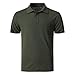 KAOKLRNI Men's Quick-Dry Active Polo Shirts Short Sleeve Performance for Golf Tennis Daily Casual Collared T-Shirt Army Green