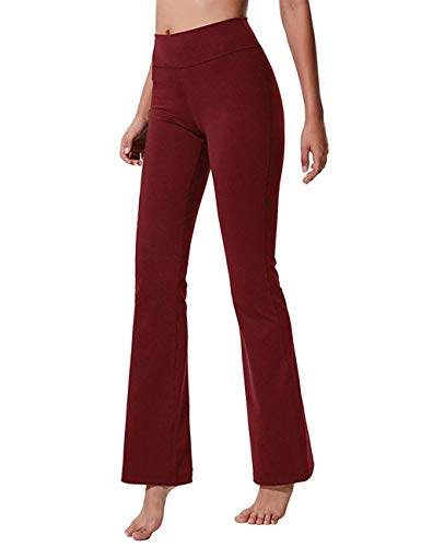 GLESTORE Sporthose Damen Trainingingshose Damen Yogahosen Für Damen Yoga Pilates Joggen Sporthose Lässig Atmungsaktiv Mit Hoher Taille Für Fitness, Outdoor-Sport Rojo XS