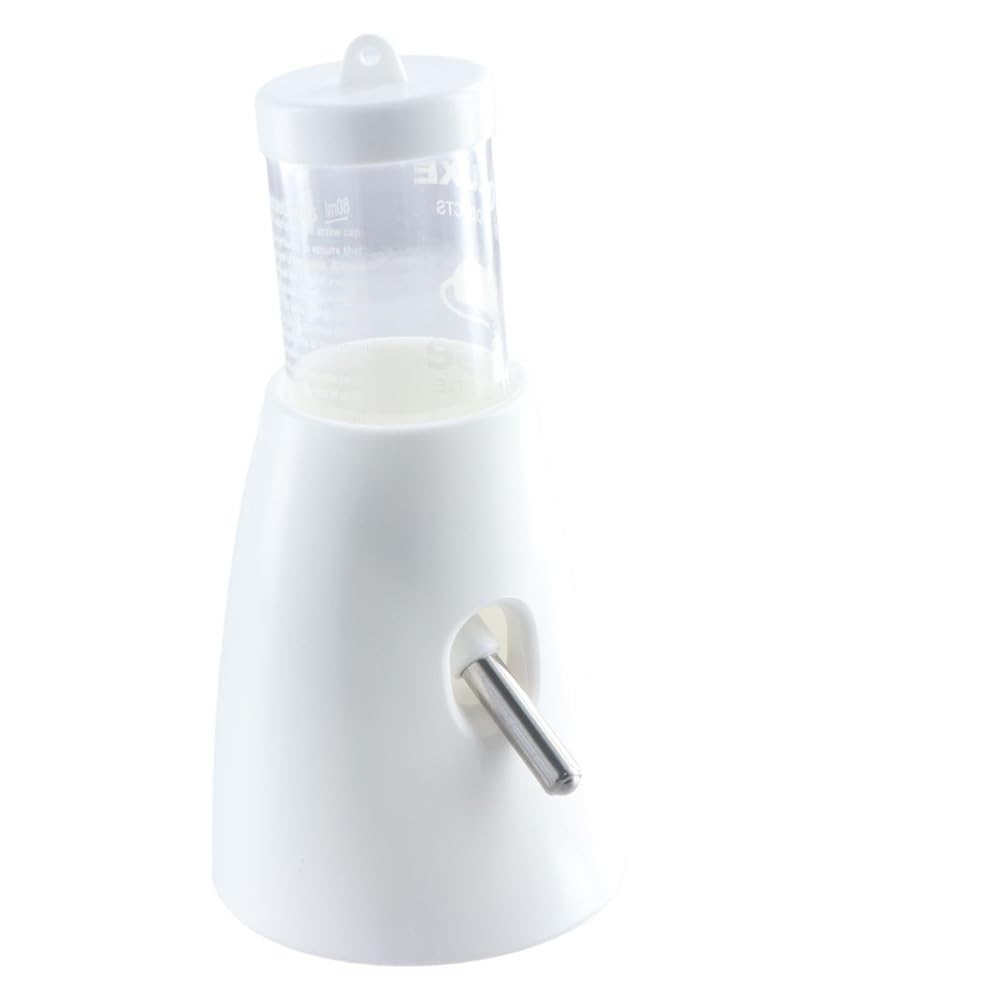 Pet Lodge® Cage Water Bottle | Clear Plastic Water Bottle | Small Animal Water Bottle | No Leak Stainless Steal Ballpoint Tube | 8 Ounces