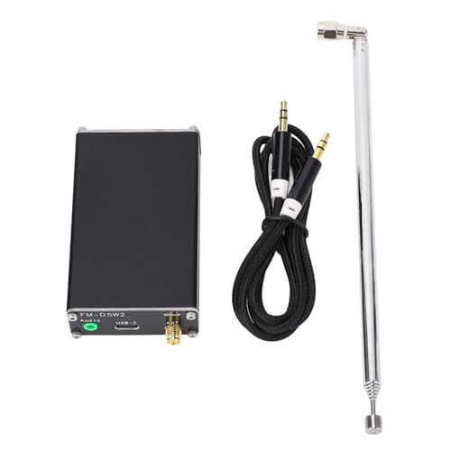 Marhynchus FM Broadcast Transmisor Long Rango 2000m Estación de Radio FM Estéreo con Pantalla LCD de 3.5 Mm Entrada de Cable de Audio para la Escuela de la Escuela Supermercado Teatro de