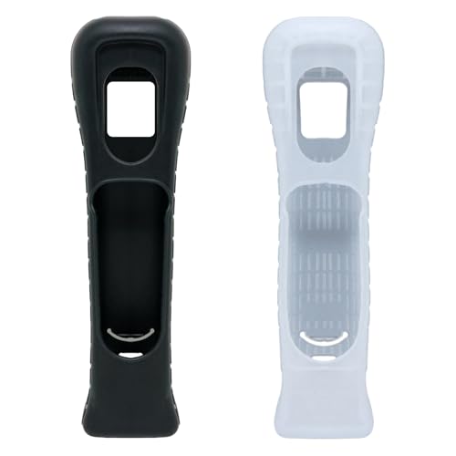 yueton -Schutzhülle für Nintendo Wii Motion Plus Fernbedienung, Silikon, Schwarz/WeiÃŸ, 2 Stück