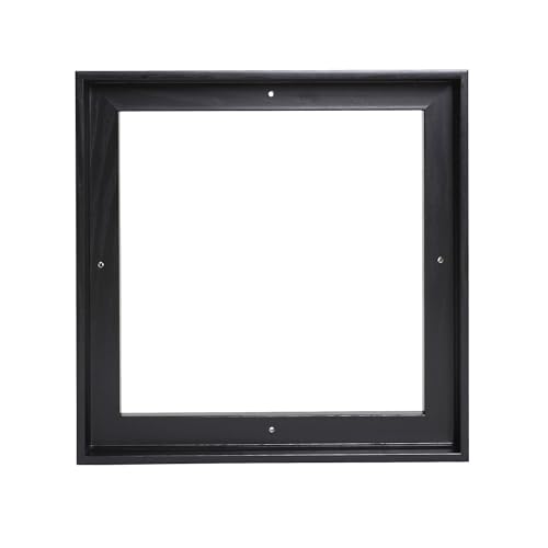 Image of Canvas Floater Frames for Canvas Art 0.8inch Depth Frames for Canvas Painting Floating Frame Plastic Floater Frame for Canvas Prints (Black, 12 x 12 inch)