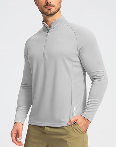 Image of G Gradual Men's Quarter Zip Pullover Running Athletic Shirts Long Sleeve