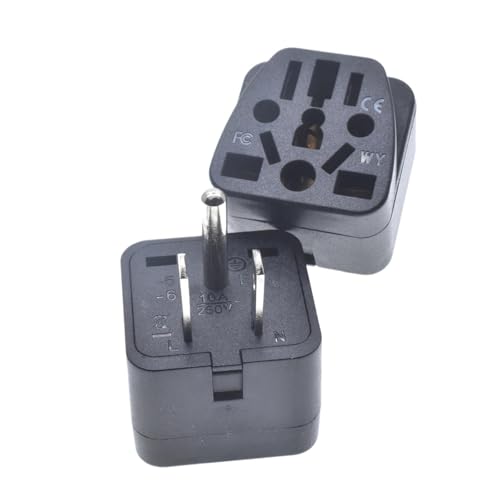 Convertidor adaptador de enchufe blanco con salida de corriente alterna CA de 10A 3