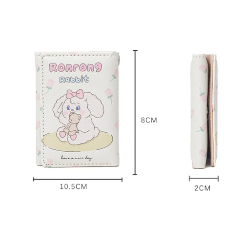 New Women Wallets Female Leather Purses Card Holders Tulip Bunny Portable Coin Purse Larg2