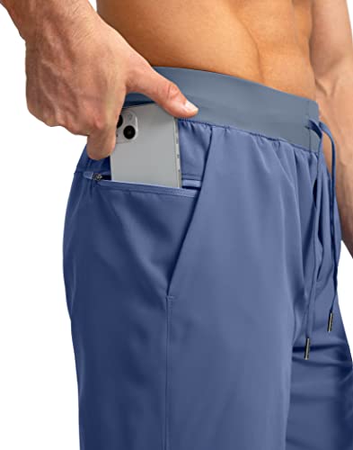 Image of Soothfeel Men's Running Shorts with Zipper Pockets 9 inch / 7 inch / 5 inch Quick Dry Eight Basketball Gym Workout Athletic Shorts