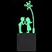 2pcs Luminous Light Switch Decals Glow in The Dark Sweet Lovers Dating and Confession Wall Stickers Light Switch Decor Art Mural Paste for Lover