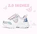 LUCKY STEP Kids Chunky Sneakers Fashion Platform Walking Tennis Shoe Sparkly Butterfly Faux Leather Elastic No-tie Laces School Shoes for Girls Boys(White,Big Kid 4)
