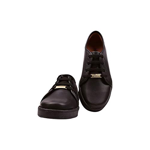Tênis Feminino Casual Sapatênis Eleganteria Tamanho:38;Cor:Preto