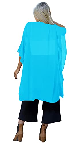 Image of Indian Trendy Women's Solid Puff Sleeve Kimono Long Cardigan Loose Cover Up Casual Blouse Top Chiffon