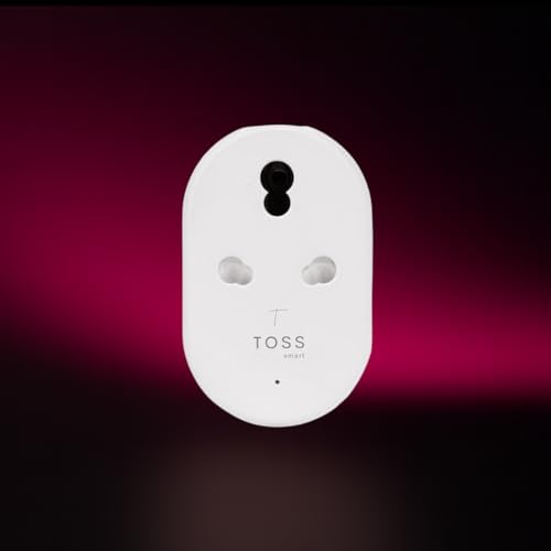 Toss Smart 16A Wi-Fi Smart Plug with Energy Monitoring | Compatible with Alexa & Google Assistant | No Hub Required | For AC, Geyser & Heavy Appliances | 18-Month Warranty