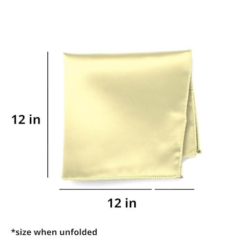Image of tiemart Solid Color Pocket Squares for Men | For Suits, Perfect for Wedding Parties, 12 x 12 inch / 30 x 30 cm