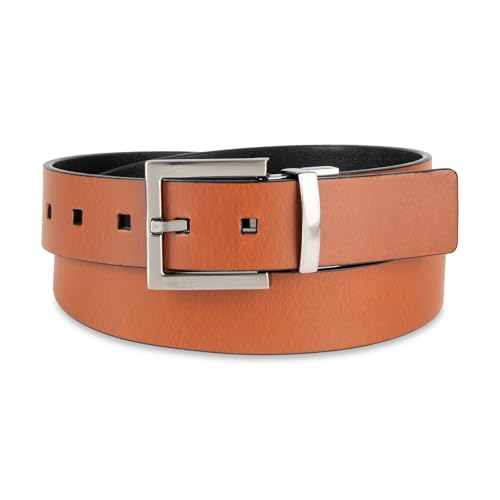 Image of Calvin Klein Men's Reversible Leather Belt - 2‑in‑1 Versatile Modern Style