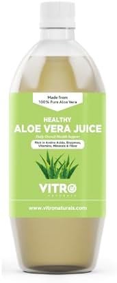 Vitro Healthy Aloe Vera Juice 1 Litre | Supports Skin Glow, Digestion & Weight Management | Traditional Recipe for Constipation & Immunity | No Added Sugar