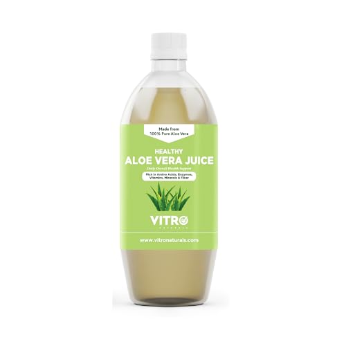 Vitro Healthy Aloe Vera Juice 1 Litre | Supports Skin Glow, Digestion & Weight Management | Traditional Recipe for Constipation & Immunity | No Added Sugar