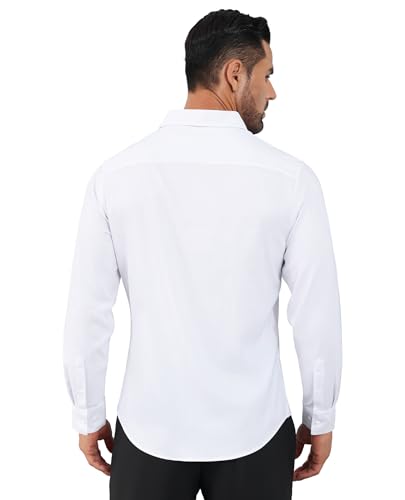 Stretch Mens Dress Shirts Long Sleeve Slim Fit Dress Shirts for Men Button Down Shirt Men Big and Tall Shirts3