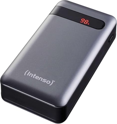 Intenso Powerbank PD 20000 - externer Akku mit Power Delivery & Quick Charge 3.0 (20000mAh, geeignet für Smartphone, Tablet, MP3 Player, Digitalkamera), Anthrazit