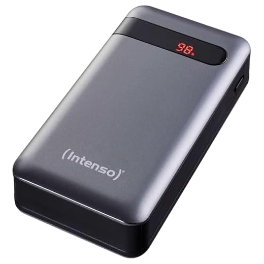Intenso Powerbank PD 20000 - externer Akku mit Power Delivery & Quick Charge 3.0 (20000mAh, geeignet für Smartphone, Tablet, MP3 Player, Digitalkamera), Anthrazit