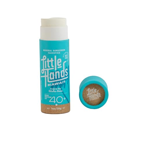 Little Hands Hawaii Mineral Sunscreen Stick SPF 40 – Reef Safe Non-Nano Zinc Oxide Face Sunscreen,...