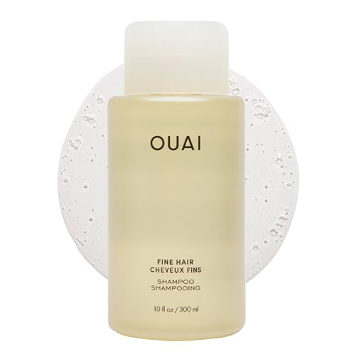 OUAI Fine Shampoo - Volumizing Shampoo with Strengthening Keratin, Biotin & Chia Seed Oil for Fine Hair - Delivers Clean, Weightless Body - Paraben, Phthalate & Sulfate Free Hair Care - 10 fl oz