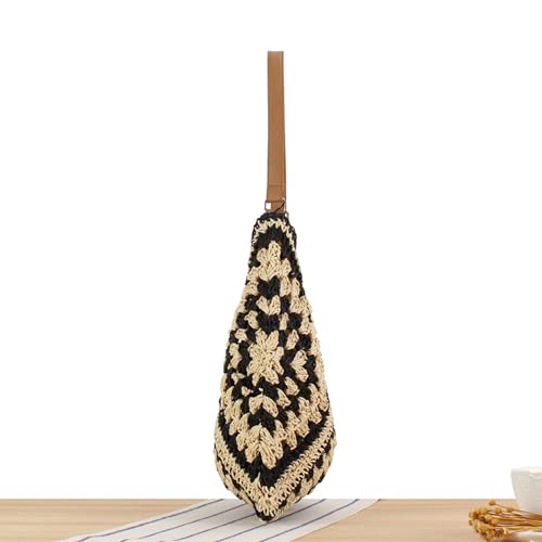 Image of Rejolly Straw Hobo Bag for Women Tote Bag Summer Vacation Beach Handbags Boho Bohemian Style Shoulder Purse