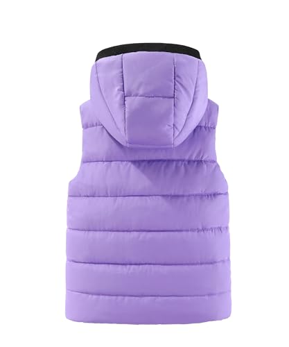 Hiheart Boys Girls Zip-up Fleece Lined Cotton Padded Vest with Hood2
