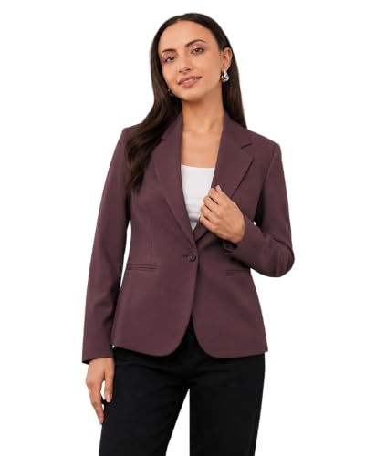 Image of SaintX Women's Premium Formal Blazer | Fully Lined | Regular Fit | 4-Way Stretchable Ultra-Light Fabric | Fashion-Forward | Office /Meetings (WB01)