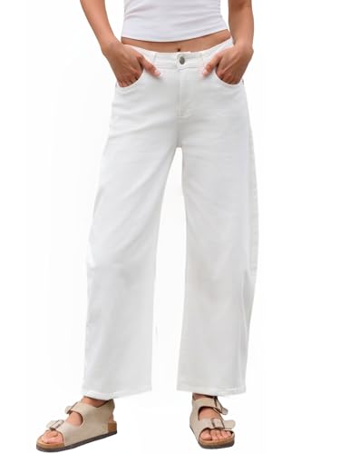 Jean baril pour femme tendance et ample PEIHOT