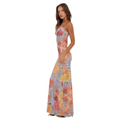 Women Spaghetti Strap Satin Dresses Backless Hollow Casual Boho V Neck Dress Flowy Dress2