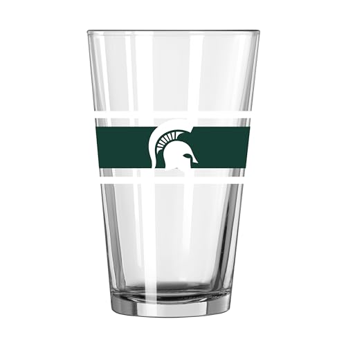 Image of Logo Brands NCAA 16 oz Pint Glass - Durable Glass With Bold Team Color- Chip-Resistant Rim Drinkware For Fans, Tailgates, Home Bars & Everyday Use