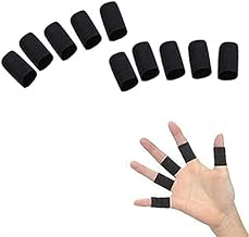 10 Pezzi Manicotti Elasticizzati Proteggi Dita per Basket, pallavolo - Supporto Dito protettore Sostegno dita, Finger per Basket Volley