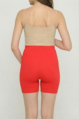 Image of Women's High Waist & Mid-Thigh Cotton Lycra Maternity Shorts|Pregnancy Panty|Maternity Panties Over The Belly for The Pre & Post Pregnancy