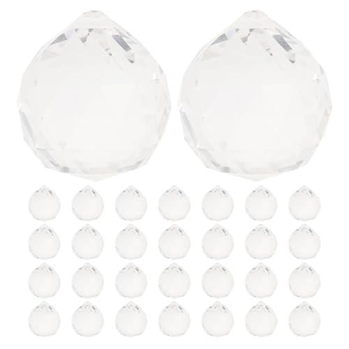 Boules de cristal à facettes LABRIMP en verre transparent pour décors de verrières raffinés