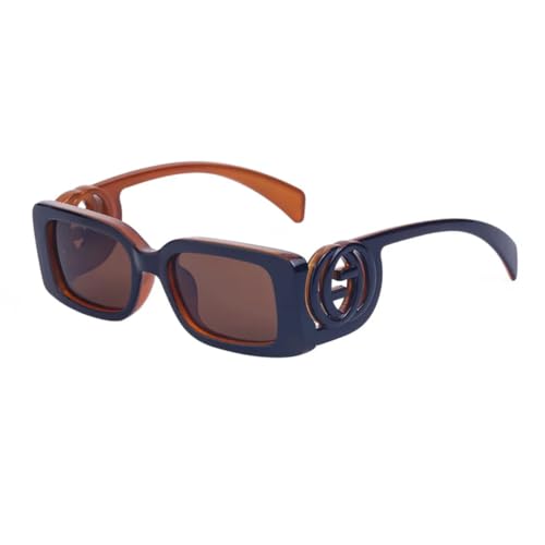 Lunettes de soleil rectangulaires légères couleur marron chaud WTY201
