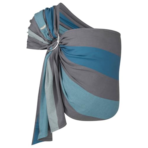 Hoppediz Ring-Sling, Baby-Tragetuch ab Geburt, 100 % schadstoffgeprüfte Baumwolle, Design Brighton